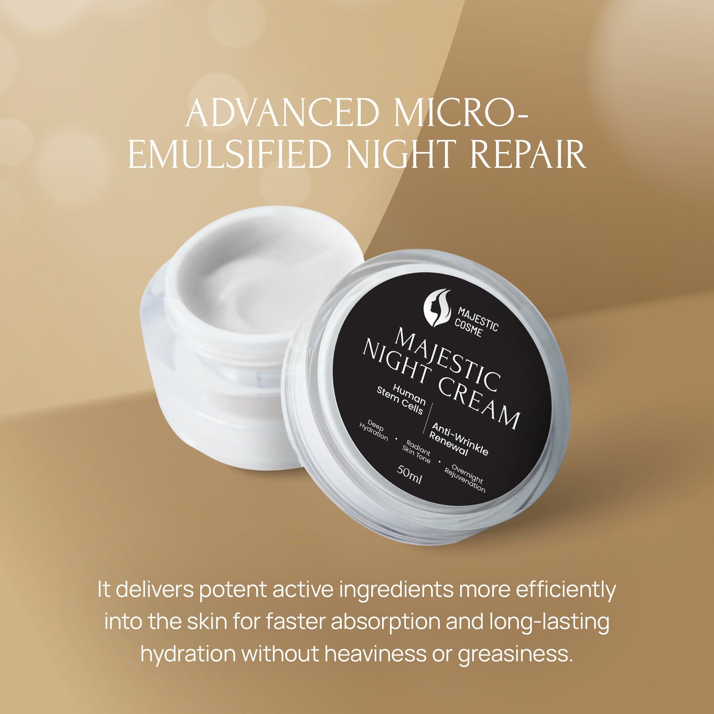 Japanese stem cell technology - Majestic Night Cream