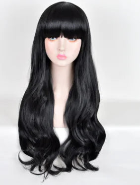 Korean Style Lolita Black Cosplay Wavy Wig