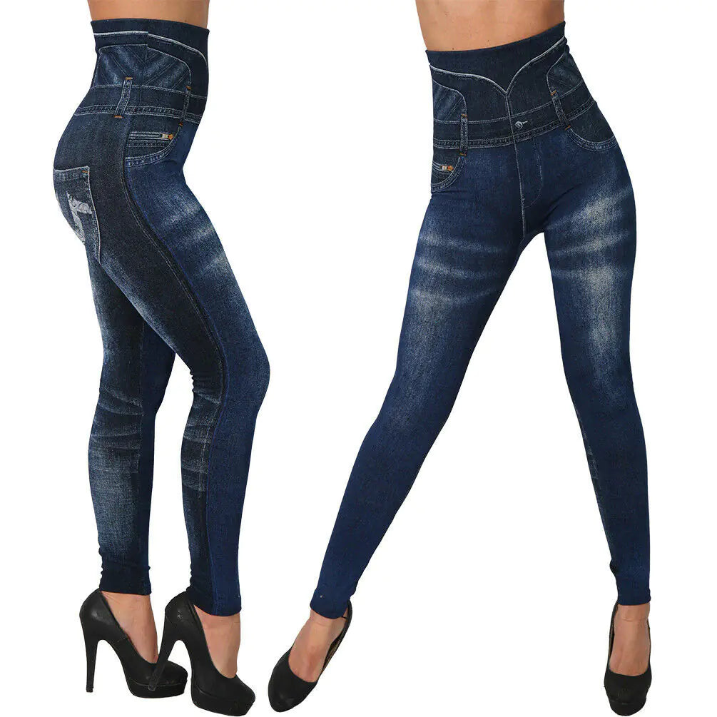 Seamless Jean-Like Leggings for Women