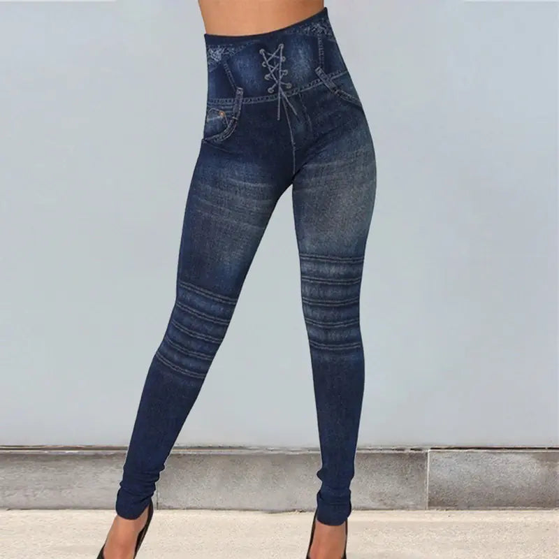 Seamless Jean-Like Leggings for Women