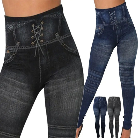Seamless Jean-Like Leggings for Women